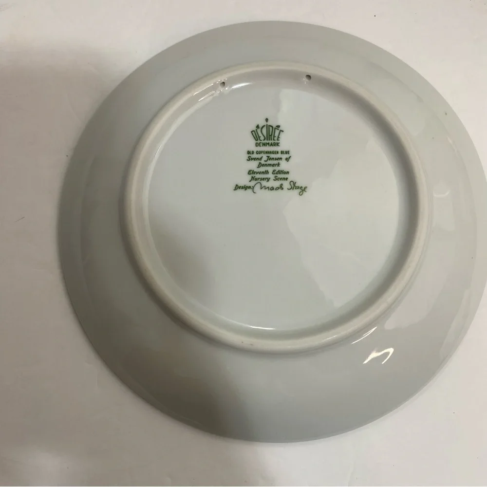 DESIREE DENMARK Decorative Christmas Plate 1980 Old Copenhagen Blue